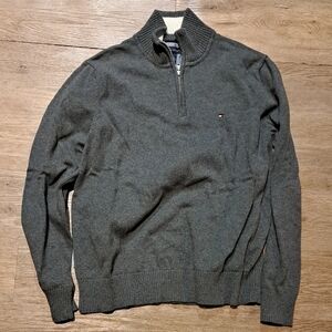 Tommy Hilfiger Dark Gray Zip-Up Sweater